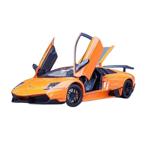 DRModel Motorfahrzeuge Replika Auto 1:18 Für Lamborghini Murcielago Legierung Sportwagen Modell Druckguss Fahrzeuge Hohe Simulation Sammlung Originalgetreue Nachbildung (Color : Orange) von DRModel