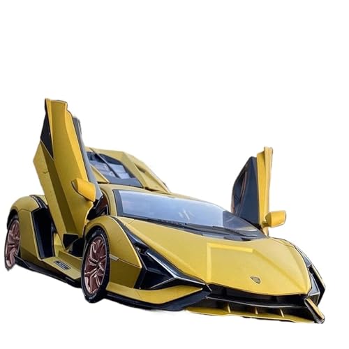 DRModel Motorfahrzeuge Replika Auto 1:18 for Lamborghini SINA Sportwagen Legierung Automodell Druckguss Fahrzeuge Simulation Sound Und Licht Große Größe Originalgetreue Nachbildung (Color : Yellow) von DRModel
