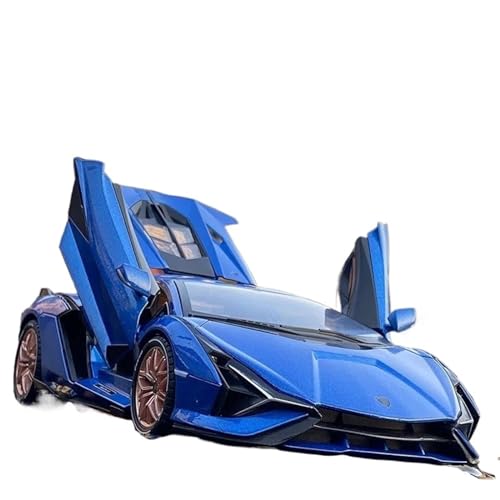 DRModel Motorfahrzeuge Replika Auto 1:18 for Lamborghini SINA Sportwagen Legierung Automodell Druckguss Fahrzeuge Simulation Sound Und Licht Große Größe Originalgetreue Nachbildung (Color : Blue) von DRModel