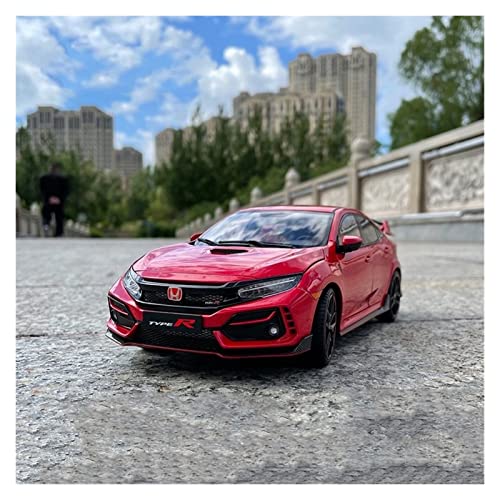 DRModel Motorfahrzeuge Replika Auto Boutique 1:18 Für Honda Civic Type R FK8 2020 Statische Diecasts Sportwagenmodell Adult Collection Originalgetreue Nachbildung (Color : Red) von DRModel