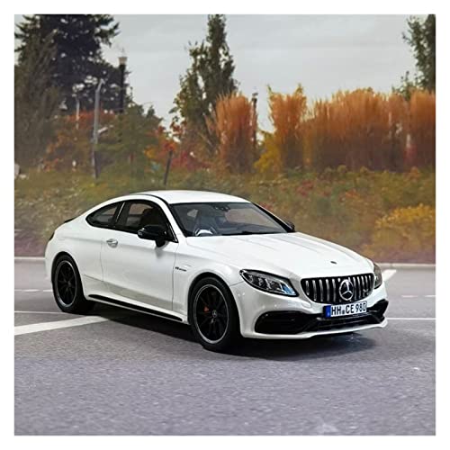 DRModel Motorfahrzeuge Replika Auto Original Factory 1:18 Für Benz C63S AMG W205 Diecast Sportwagen Modell Replica Auto Adult Collection Originalgetreue Nachbildung (Color : White) von DRModel