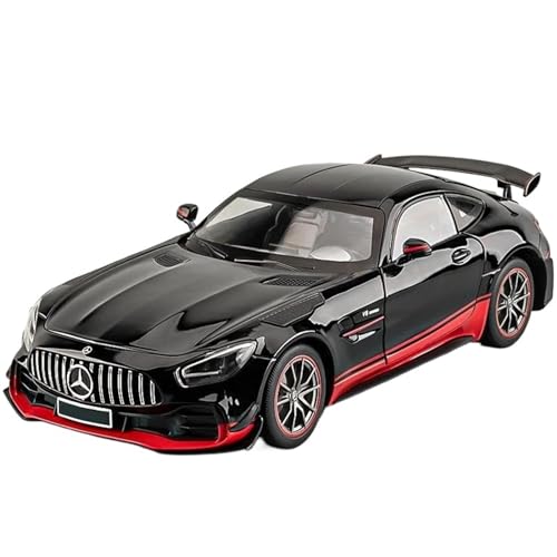 Motorfahrzeuge Replika Auto 1/18 Für Benz AMG GTR Legierung Rennwagen Modell Druckguss Fahrzeuge Metall Auto Modell Geschenke Sammlerstück Originalgetreue Nachbildung (Color : Black) von DRModel