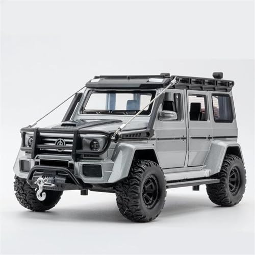 Motorfahrzeuge Replika Auto 1/22 Für Benz Modifizierte Version G550 Legierung Auto Modell Diecast Simulation Geländewagen Sound Und Licht Originalgetreue Nachbildung (Color : Chrome) von DRModel