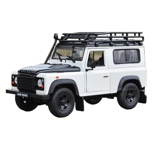 Motorfahrzeuge Replika Auto 1/24 Für Land Rover Defender Legierung Auto Modell Diecast Geländewagen Simulation Sammlung Originalgetreue Nachbildung (Color : White A) von DRModel