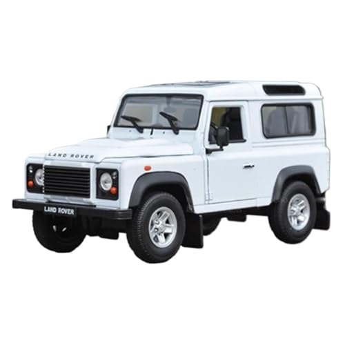 Motorfahrzeuge Replika Auto 1/24 Für Land Rover Defender Legierung Auto Modell Diecast Geländewagen Simulation Sammlung Originalgetreue Nachbildung (Color : White B) von DRModel