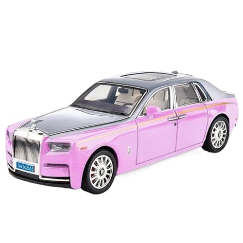 Motorfahrzeuge Replika Auto 1:18 Für Rolls-Royce Phantom Legierung Auto Modell Druckguss Fahrzeuge Simulation Sound Licht Große Größe Originalgetreue Nachbildung (Color : Pink) von DRModel