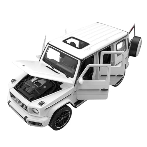 Motorfahrzeuge Replika Auto 1:32 Für Benzs G63 G65 SUV Legierung Auto Modell Diecast Metall Off-Road Fahrzeuge Simulation Sound Und Licht Originalgetreue Nachbildung (Color : White) von DRModel