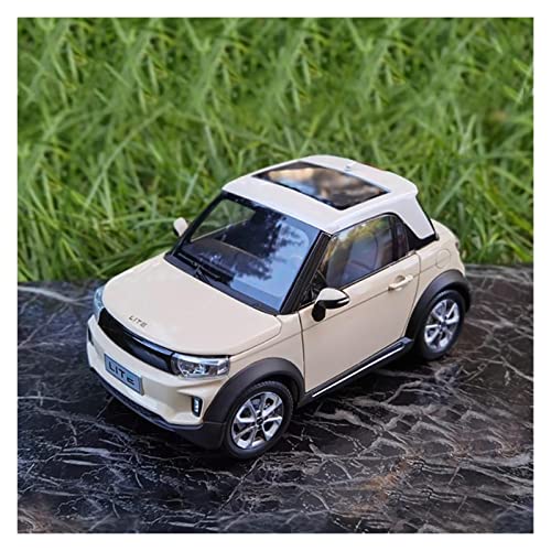 Motorfahrzeuge Replika Auto Boutique 1:18 Für BAIC New Energy LITE Afcfox Elektro-Nachbildungsauto, Maßstabsdruckguss-Automodell Für Kinder Und Erwachsene Originalgetreue Nachbildung (Color : Beige) von DRModel