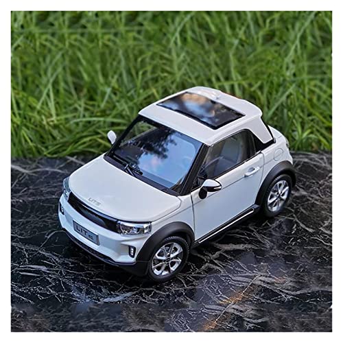 Motorfahrzeuge Replika Auto Boutique 1:18 Für BAIC New Energy LITE Afcfox Elektro-Nachbildungsauto, Maßstabsdruckguss-Automodell Für Kinder Und Erwachsene Originalgetreue Nachbildung (Color : White) von DRModel