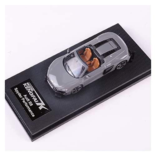 DRModels Motorfahrzeuge Replika Auto 1/64 Für Audi R8 Statische Legierung Druckguss Sportwagen Modellsimulation Sammlerstück Ornament Souvenir Originalgetreue Nachbildung (Color : Titanium) von DRModels