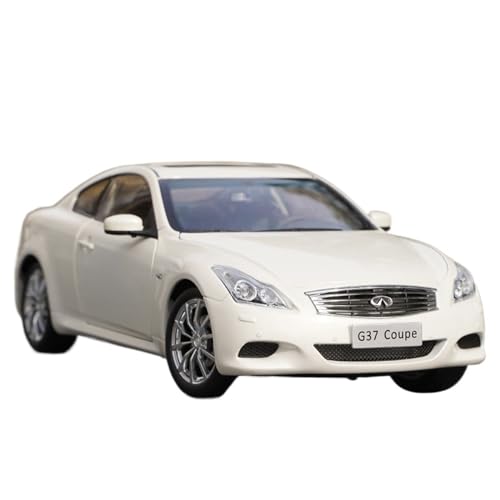 DRModels Motorfahrzeuge Replika Auto 1:18 Virtuelles Fahrzeugmodell Für Infiniti G37S Coupé 2013. Metalldruckguss. Statische Exponate Originalgetreue Nachbildung (Color : White) von DRModels