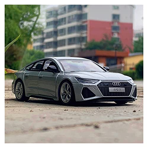 DRModels Motorfahrzeuge Replika Auto 1:32 Für Audi RS7 Coupe Druckguss Metall Sportwagen Modell Sound Licht Spielzeug Fahrzeuge Originalgetreue Nachbildung (Color : Silver) von DRModels