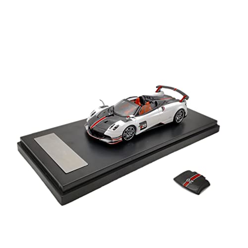 DRModels Motorfahrzeuge Replika Auto 1:64 Für Pagani Huayra Cabrio Sportwagen Modell Metall Druckguss Fahrzeug Erwachsene Sammler Ornamente Geschenk Originalgetreue Nachbildung (Color : White) von DRModels