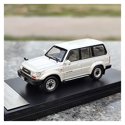 DRModels Motorfahrzeuge Replika Auto 1:64 Für Toyota LC80 Land Cruiser Simulation Metalldruckguss Geländewagen Modellsammlung Souvenir Ornamente Originalgetreue Nachbildung (Color : White) von DRModels