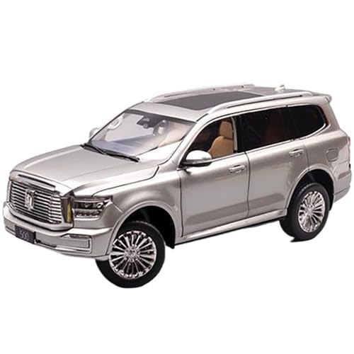 DRModels Motorfahrzeuge Replika Auto Für Great Wall Tank 500 SUV Im Maßstab 1:18, Modelllegierung, Druckguss-Metall, Nachbildung Der Autosammlung, Display Originalgetreue Nachbildung (Color : Silver) von DRModels