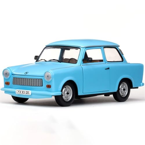 DRModels Motorfahrzeuge Replika Auto Virtuelles Fahrzeugmodell Im Maßstab 1:18 Für Trabant 601-Legierungsdruckguss-Spielzeugauto, Geschenkkollektion Originalgetreue Nachbildung (Color : Blue) von DRModels