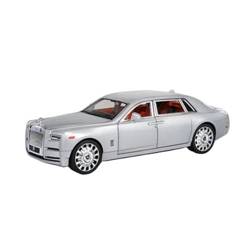 Motorfahrzeuge Replika Auto 1/18 Für Rolls-Royce Phantom Legierung Luxy Auto Modell Druckguss Fahrzeuge Simulation Sammlerstück Replik Originalgetreue Nachbildung (Color : Silver) von DRModels