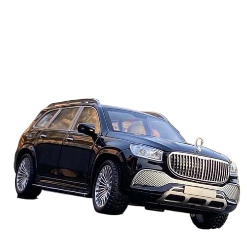 Motorfahrzeuge Replika Auto 1/24 Für Maybach GLS Klasse GLS600 Legierung Auto Modell Druck Druck Sammlung Sound Licht Hohe Simulation Originalgetreue Nachbildung (Color : Black) von DRModels