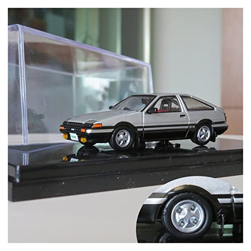 Motorfahrzeuge Replika Auto 1/64 Für Toyota AE86 Anfängliche Legierung Diecast Oldtimer-Modell Statische Simulation Sammlerstück Souvenir Originalgetreue Nachbildung (Color : Silver B) von DRModels