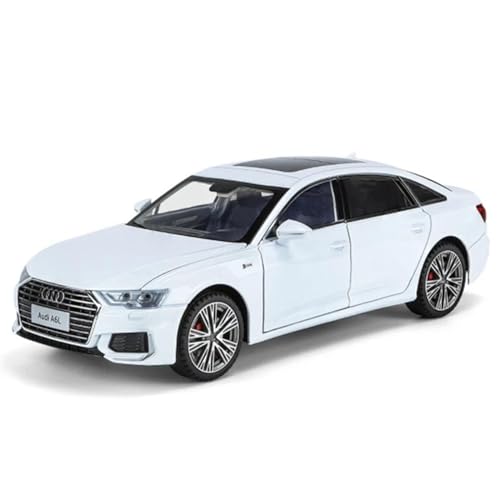 Motorfahrzeuge Replika Auto 1:18 Für Audi A6 Legierung Diecast Metall Fahrzeug Auto Modell Sammlung Sound Und Licht Hohe Simulation Originalgetreue Nachbildung (Color : White) von DRModels