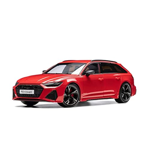 Motorfahrzeuge Replika Auto 1:18 Für Audi RS6 C8 Simulation Diecast Alloy Sports Car Model Collection Souvenir Ornaments Display Originalgetreue Nachbildung (Color : Red) von DRModels