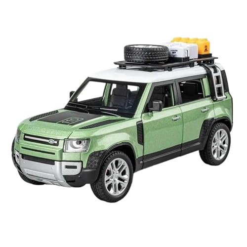 Motorfahrzeuge Replika Auto 1:24 Für Land Rover Defender Scale Diecast Model Car Detaillierte Nachbildung Der Druckgussfahrzeuge Originalgetreue Nachbildung (Color : Green) von DRModels
