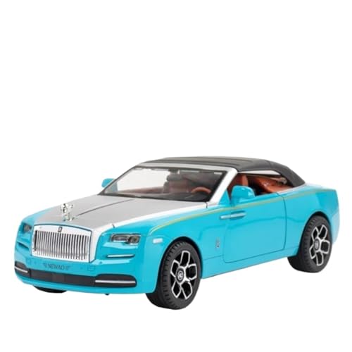 Motorfahrzeuge Replika Auto 1:24 Für Rolls Royces Dawn Alloy Luxy Automodell Diecasts Fahrzeuge Simulation Sound Und Licht Originalgetreue Nachbildung (Color : Blue) von DRModels