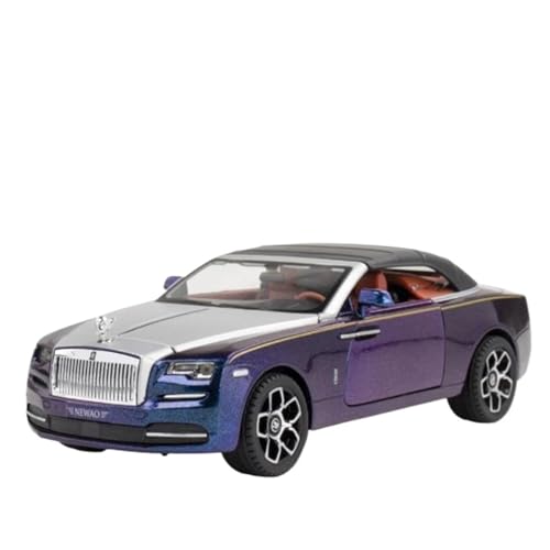Motorfahrzeuge Replika Auto 1:24 Für Rolls Royces Dawn Alloy Luxy Automodell Diecasts Fahrzeuge Simulation Sound Und Licht Originalgetreue Nachbildung (Color : Purple) von DRModels