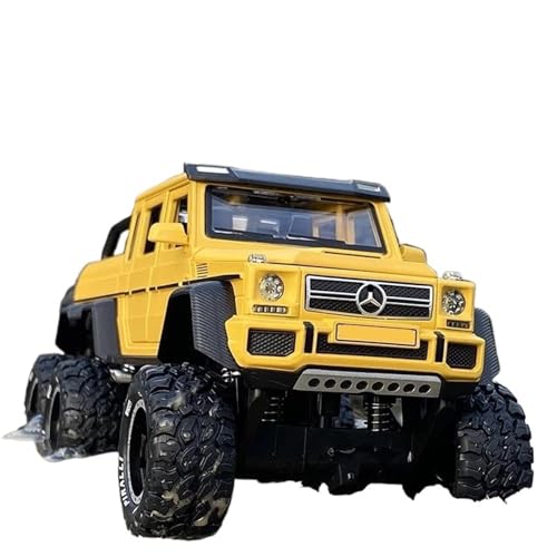 Motorfahrzeuge Replika Auto 1:28 Für Benz G63 G65 Big Tire Legierung Pickup Auto Modell Diecast Metall Off-Road Fahrzeuge Hohe Simulation Originalgetreue Nachbildung (Color : Yellow) von DRModels