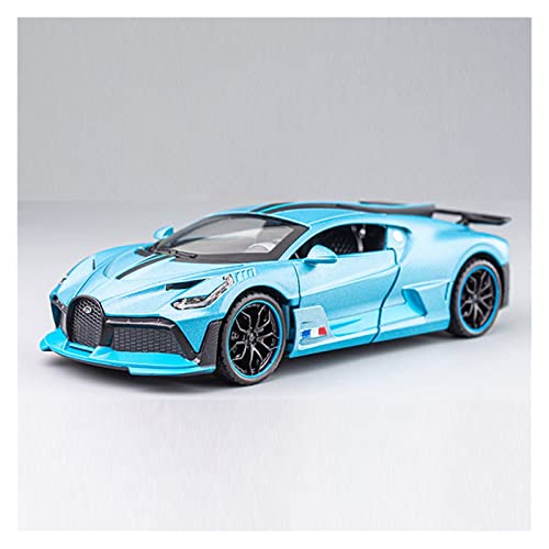 Motorfahrzeuge Replika Auto 1:32 Für Bugatti Divo Legierung Automodell Sammler Sound Light Druckguss Spielzeugautos Zurückziehen Originalgetreue Nachbildung (Color : Blue) von DRModels