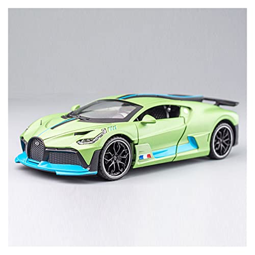 Motorfahrzeuge Replika Auto 1:32 Für Bugatti Divo Legierung Automodell Sammler Sound Light Druckguss Spielzeugautos Zurückziehen Originalgetreue Nachbildung (Color : Green) von DRModels