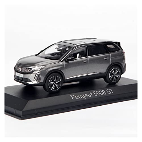 Motorfahrzeuge Replika Auto 1:43 Für Peugeot 5008 GT 2021 SUV Replica Car Alloy Car Model Diecast Vehicles Static Collection Originalgetreue Nachbildung (Color : Titanium) von DRModels