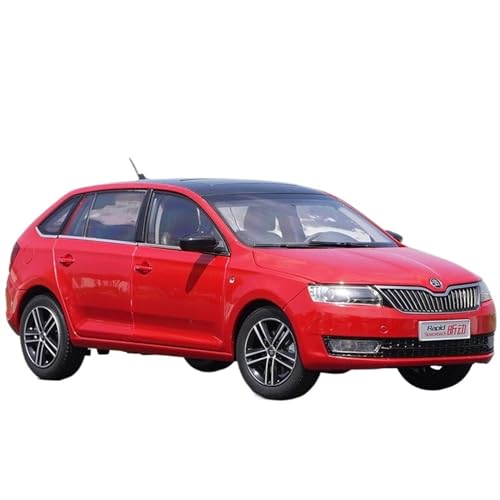 Motorfahrzeuge Replika Auto Für Skoda Rapid 1:18 Automodell, Nachbildung Eines Klassischen Fahrzeugs, Metallbauweise. Thematisches Szenenlayout Originalgetreue Nachbildung (Color : Red) von DRModels