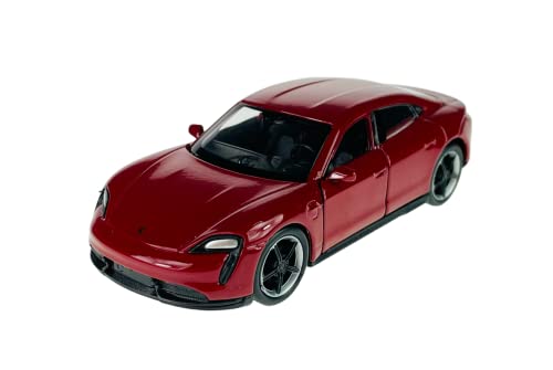 Dromader Welly Porsche Taycan Turbo S Rot 1/34-1/39 Neu Modell Auto Die Cast von DROMADER