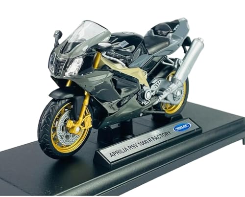 Welly Aprilia RSV 1000 R Factory Schwarz Mit Sockel 1:18 1/18 Metall Modell Motorrad Die Cast Neu im Kasten Welly Aprilia RSV 1000 R Factory Schwarz Mit Sockel 1:18 1/18 Metall Modell Motorrad Die Cast Neu im Kasten von DROMADER