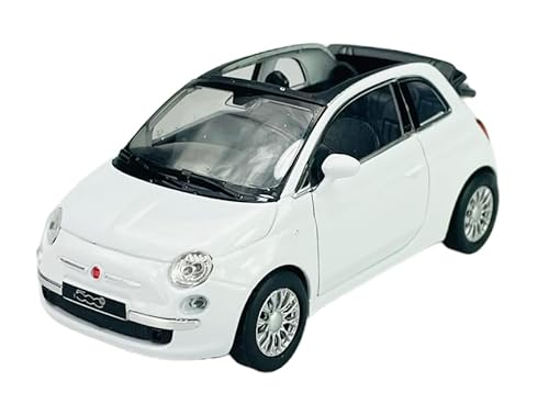 Welly FIAT 500C Cabrio Weiss Ab 2009 1/34-1/39 Metall Modell Auto Die Cast Neu im Kasten von Guoml