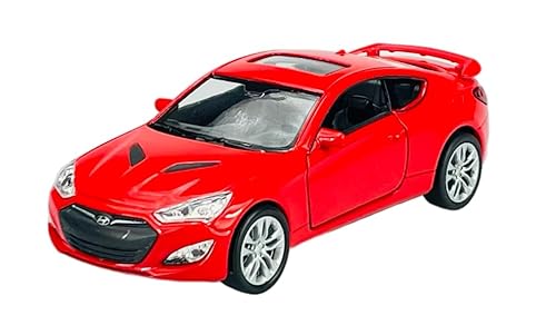 Welly Hyundai Coupe Genesis II Rot Ab Facelift 2012 1/34-1/39 Metall Modell Auto Die Cast Neu im Kasten von DROMADER