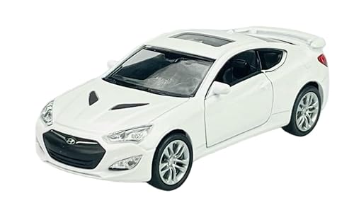 Welly Hyundai Coupe Genesis II Weiss Ab Facelift 2012 1/34-1/39 Metall Modell Auto Die Cast Neu im Kasten von DROMADER