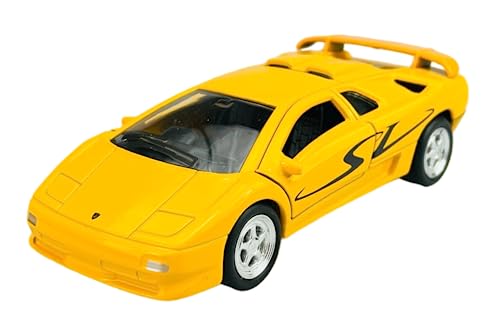 Welly Modell Auto Kompatibel mit Lamborghini Diablo SV Gelb ca 1/34-1/39 Metall Modell Auto Die Cast Neu im Kasten von DROMADER