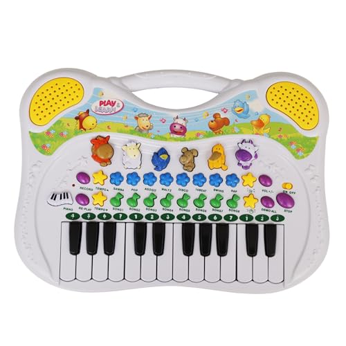 DRULINE Tier Keyboard - Digitalpiano für Kinder mit 24 Tasten,Tierstimmen, 8 Rhythmen, 8 Melodien, Aufnahme- & Wiedergabefunktion, Musik Lernspielzeug, Einstellbare Klänge,Geschenk Klavier, 37x27 cm DRULINE Tier Keyboard - Digitalpiano für Kinder mit 24 Tasten,Tierstimmen, 8 Rhythmen, 8 Melodien, Aufnahme- & Wiedergabefunktion, Musik Lernspielzeug, Einstellbare Klänge,Geschenk Klavier, 37x27 cm von DRULINE