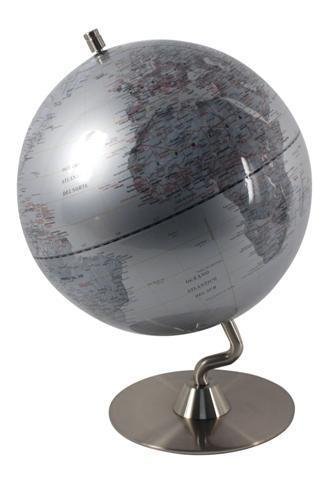 DRW - Globus versilbert HD 35 x 24 x 24 cm. DRW - Globus versilbert HD 35 x 24 x 24 cm. von DRW