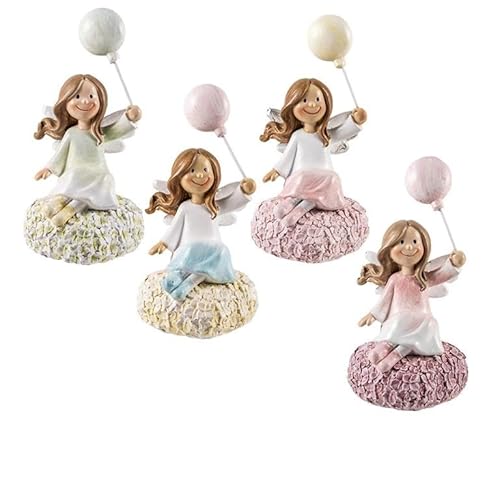 DRW Set von 4 Mädchen in Pastelltönen mit handbemalten Harzballons 3 x 3 x 13 cm DRW Set von 4 Mädchen in Pastelltönen mit handbemalten Harzballons 3 x 3 x 13 cm von DRW
