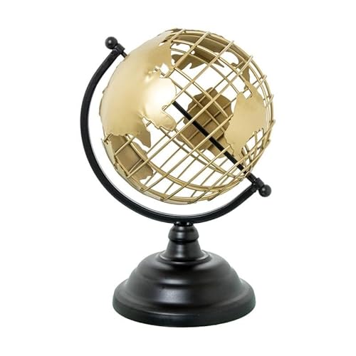 Globus aus Metall, hohl, goldfarben, 27 x 18 x 16 cm Globus aus Metall, hohl, goldfarben, 27 x 18 x 16 cm von DRW