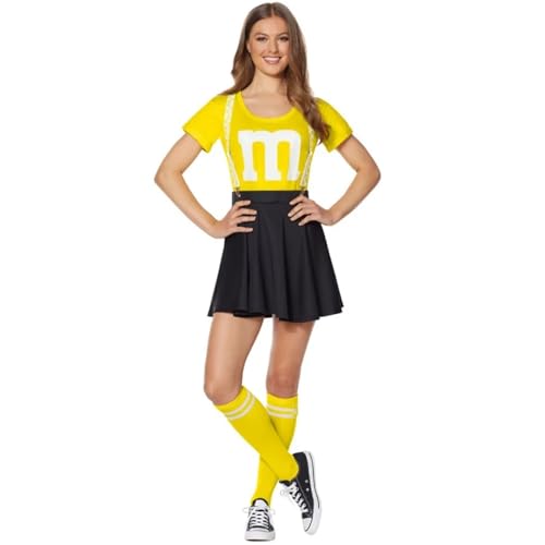 DSFDFDG SL Girl Group Student Cheerleading Kostüm M Wort Bodybuilding La Übung Tanzanzug Uniform Für Kostüme, Karneval Und Partys(Yellow,M) von DSFDFDG