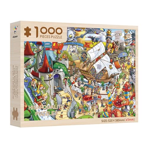 1000 Stück Holz Jigsaw Puzzle Board, 20.8 x 15 Zoll Erwachsene Puzzle Lernspiel Herausforderung Spielzeug, Erwachsene Holzpuzzle, Jigsaw Puzzle Board Portable (D) von DSOPV