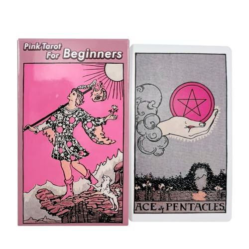 Tarotkarten Brettspiel, 78 Karten Rosa Tarot für Anfänger, Pink Werther Tarot Tabletop Deck von DSOPV