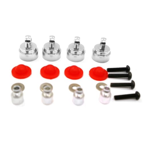 DSOUWEH 12 stücke 1/10 Aluminium Legierung Ball Stud Für AMP Monster Trucks Starke RC Auto Zubehör Ersatz Teile RC Upgrade Teil, Silber von DSOUWEH