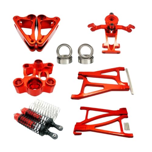 DSOUWEH 14 stücke 1/8 Aluminium Legierung Vorderachse Montage Kit Für E revo Short Course Hohe Festigkeit RC Auto Zubehör ersatz Teile, Dunkelblau von DSOUWEH