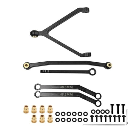 DSOUWEH Aluminiumlegierung 1/24 Lenkgestänge Set für FCX24 Crawler 5 teiliges RC Autozubehör Ersatzteile RC Upgrade Teil, Schwarz von DSOUWEH