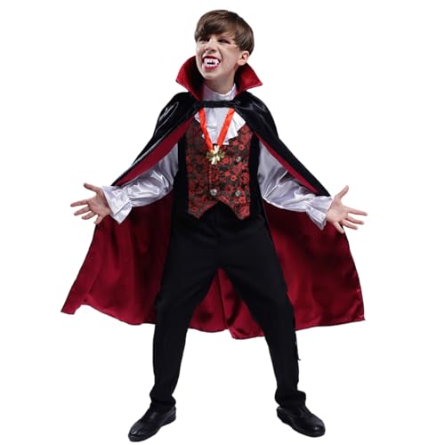 DSplay Gruseliges Vampir-Kostüm für Jungen, Cosplay, Halloween, 7-9 Jahre DSplay Gruseliges Vampir-Kostüm für Jungen, Cosplay, Halloween, 7-9 Jahre von DSPLAY